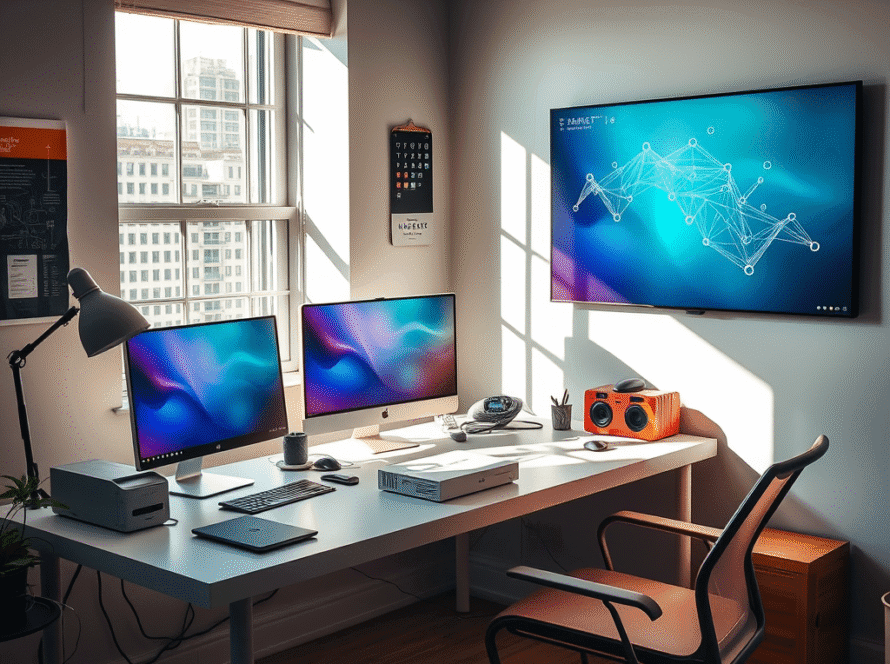 Essential Networking Gear for a Reliable Small Office Setup 1 create a high resolution highly detailed image featuring a modern small 4