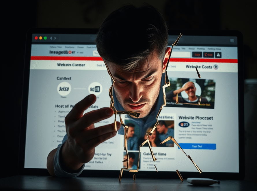 The Hidden Costs of Using Cheap Website Builders 2 create a featured image for a blog post the main 5